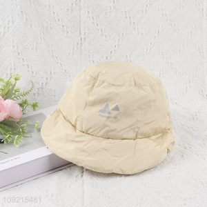 Hot Selling Winter Down Bucket Hat Foldable Warm Bucket Hat