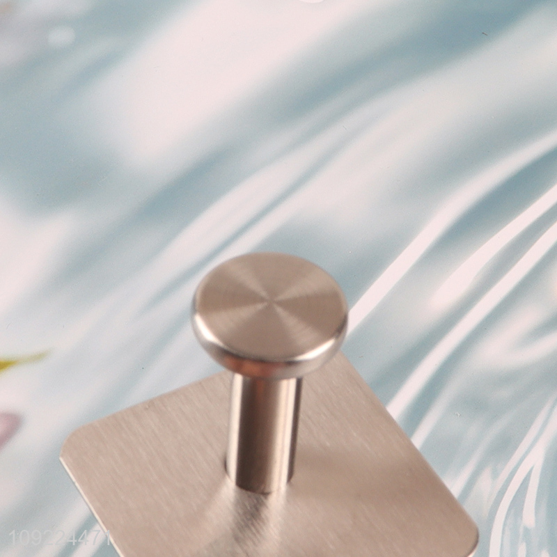 High Quality Adhesive Hooks Stainless Steel Sticky On Wall Hooks