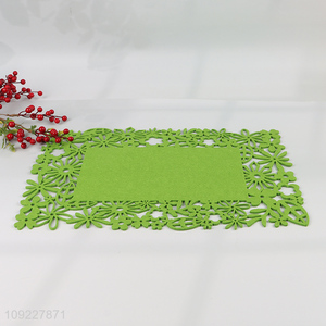 Wholesale Hollow Out Felt Placemat Heat Resistant Dining Table Place Mats
