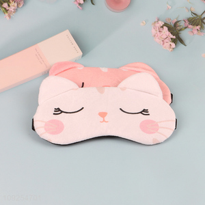 Popular products cartoon cat polyester sleeping eye mask eye cover for sale