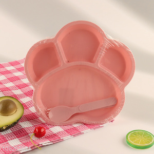 Good selling plastic baby dinner plate set with fork and <em>spoon</em> wholesale