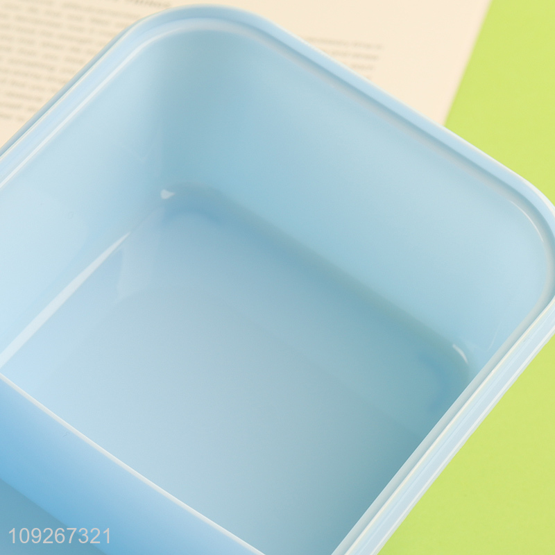 Yiwu market cartoon school kids plastic lunch box set with spoon