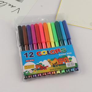 China factory 12colors school kids <em>painting</em> supplies watercolor pen set