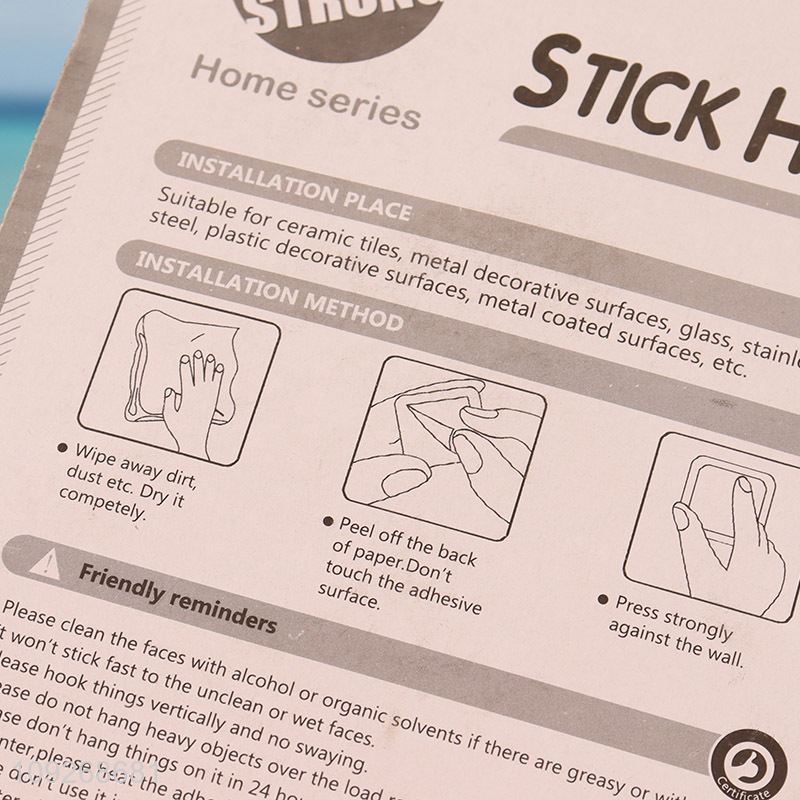 Factory price 3pcs bathroom kitchen star shape sticky hook wall hook