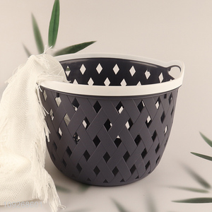 China products household hollow plastic storage basket with handle