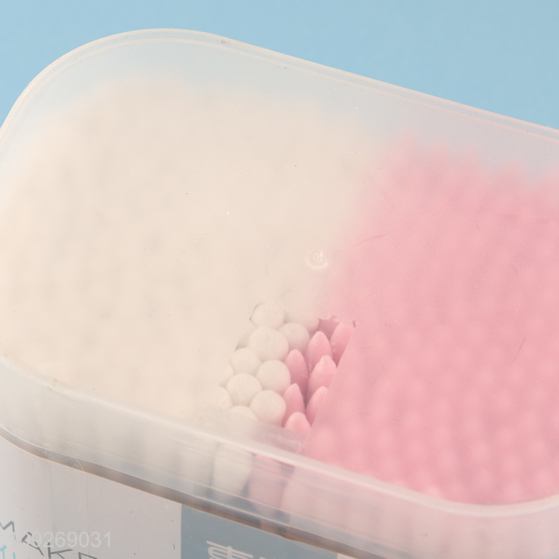 Yiwu market 300pcs makeup bamboo stick cotton swab cotton bud for sale