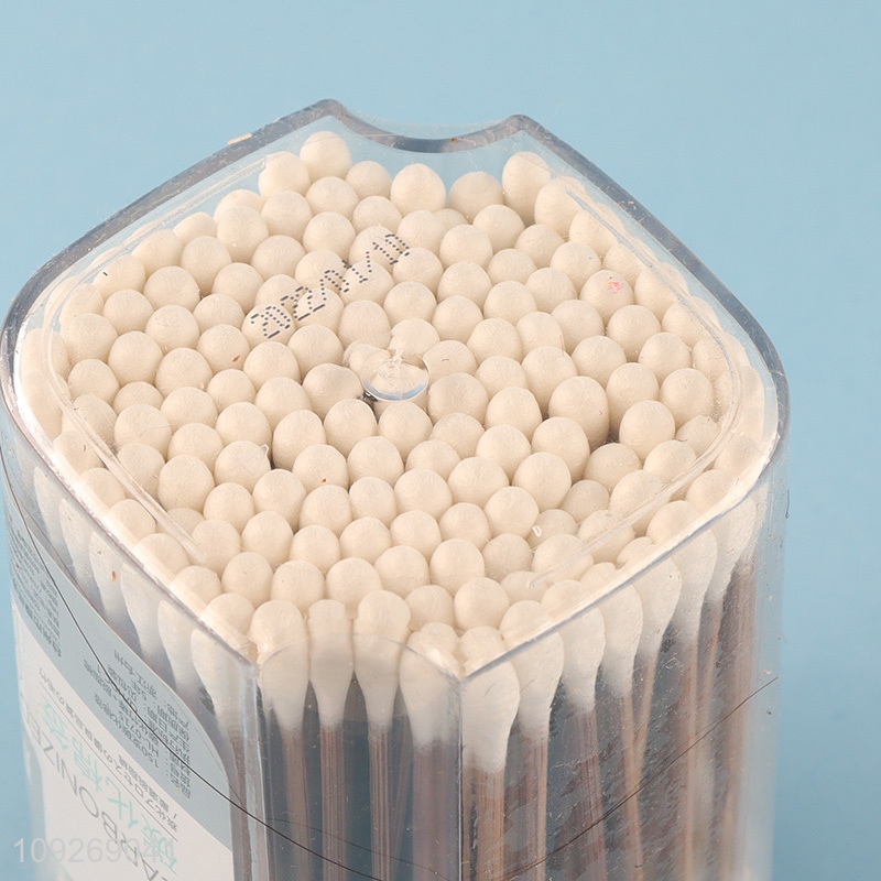 Low price 150pcs personal care carbonized cotton swab cotton bud for sale