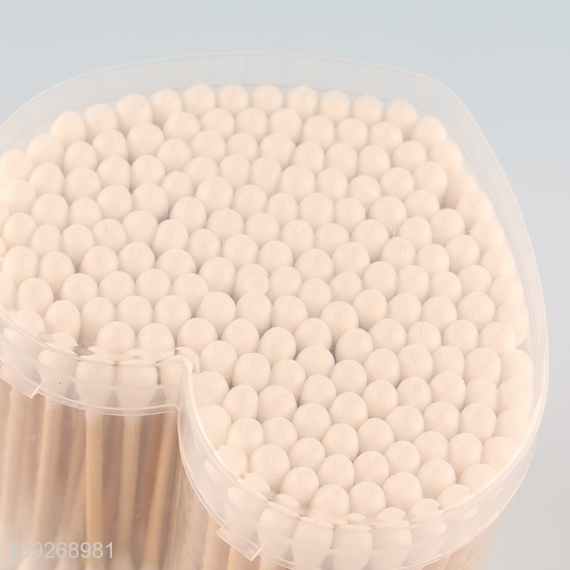 New arrival 200pcs disposable bamboo stick cotton swab cotton bud for sale