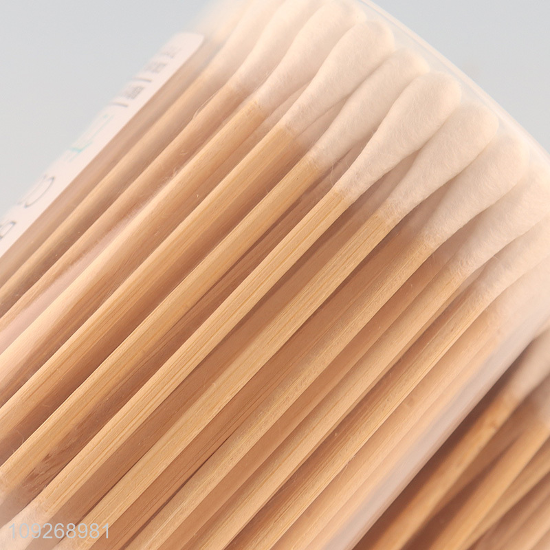 New arrival 200pcs disposable bamboo stick cotton swab cotton bud for sale