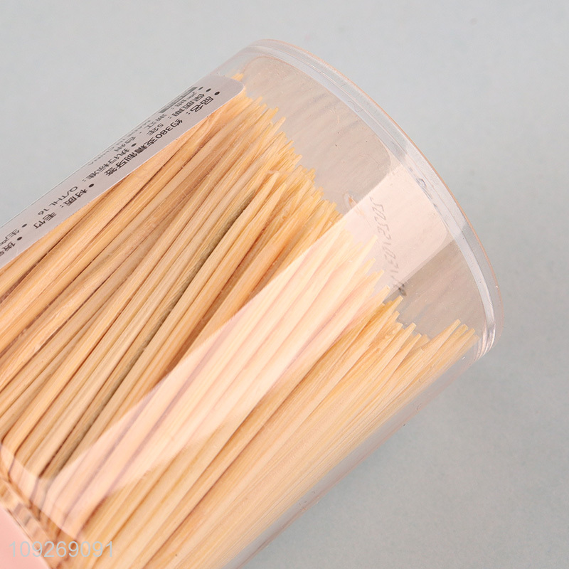 Good selling 380pcs disposable refined bamboo toothpick wholesale