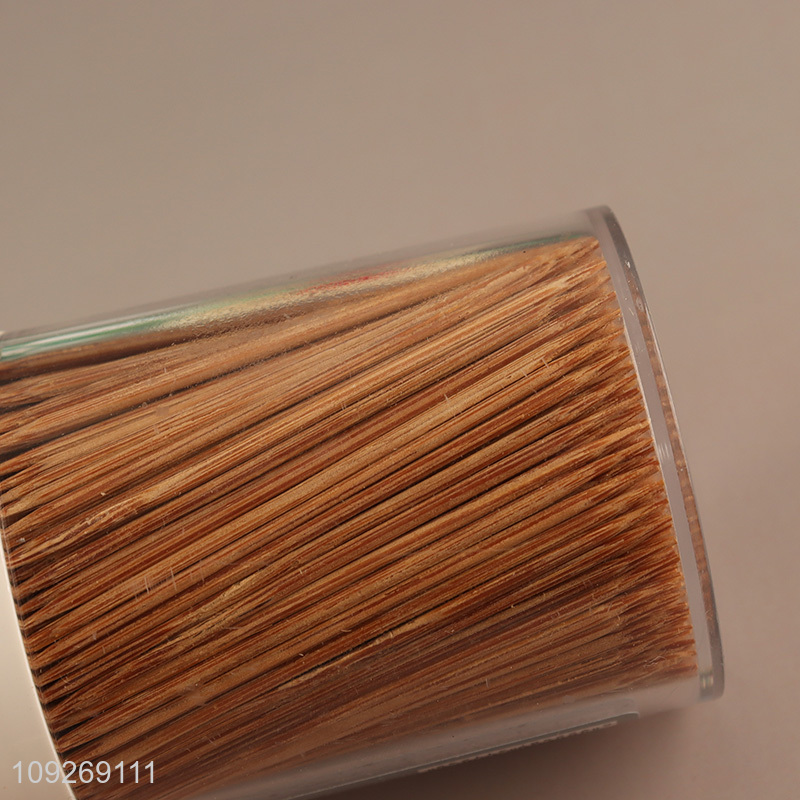 Hot products 550pcs disposable carbonized bamboo toothpicks with holder