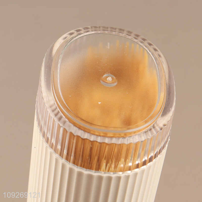 Online wholesale 300pcs home restaurant bamboo toothpicks with holder