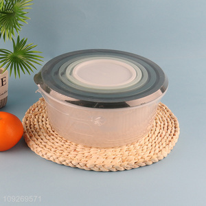 Factory supply round home kitchen food container <em>storage</em> <em>box</em> with lid