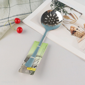 Factory price stainless steel home restaurant kitchen utensil slotted ladle