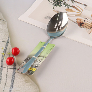 Good quality stainless steel kitchen utensil slotted <em>spoon</em> for sale