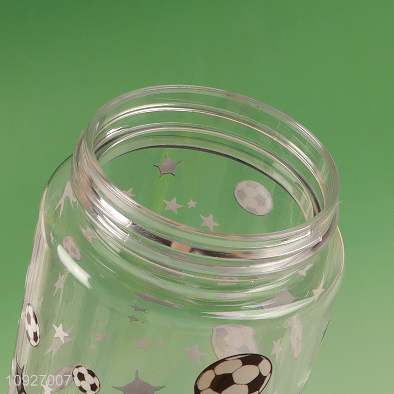 Custom Logo Plastic Water Bottle Durable Water Bottle with Flip Straw & Handle