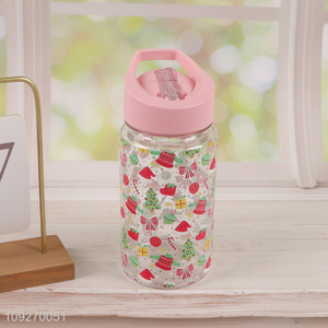New Arrival Portable Leakproof Easy Clean Plastic Water Bottle with Flip <em>Straw</em>