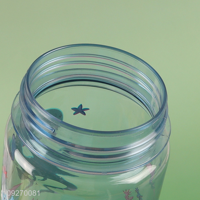 High Quality Kids Water Bottle Cute Plastic Water Bottle with Straw & Handle