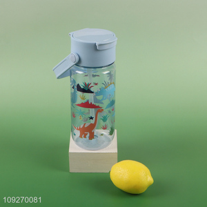 High Quality Kids Water Bottle Cute Plastic Water Bottle with <em>Straw</em> & Handle
