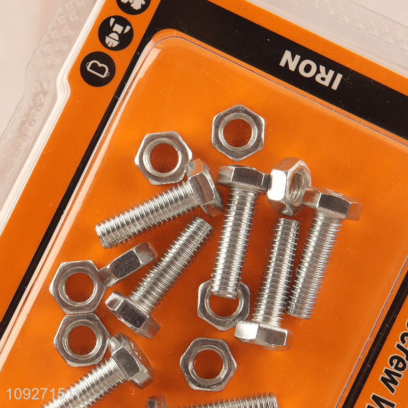 Hot product iron hardware accessories hex head screw with nut