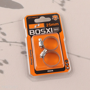 Good selling 2pcs 25mm hardware accessories iron <em>hose</em> clamp