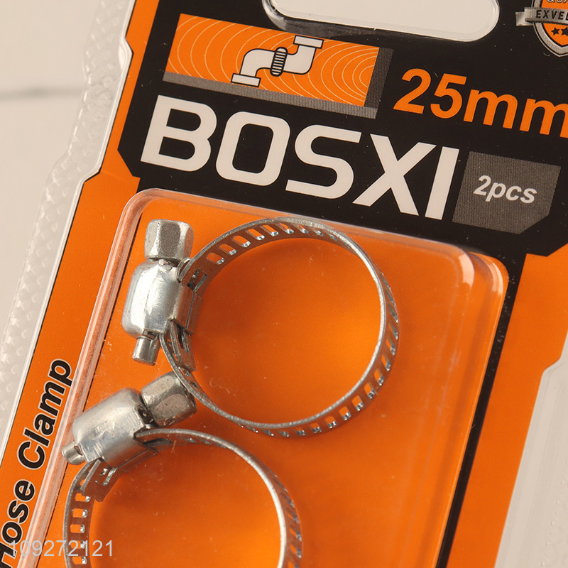 Good selling 2pcs 25mm hardware accessories iron hose clamp
