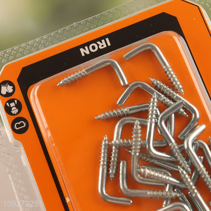 Good quality 22pcs 2.3*20mm self tapping screws hooks J-hook