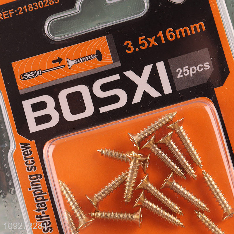 Top selling 3.5*16mm copper-plated phillips flat head self-tapping screws