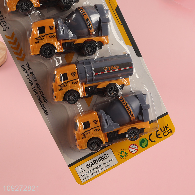 China products engineer truck children pull back car toy set