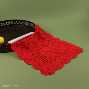 Good quality red 2pcs dinner mat <em>placemat</em> table mats for sale