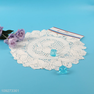 Good price 2pcs hollow polyester dinner mat <em>placemat</em> table mats set