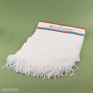 Low price polyester table cloth table decoration with tassel