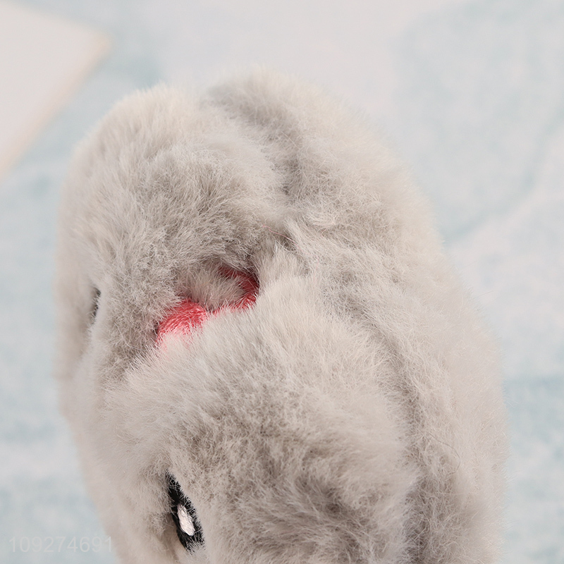 Good selling cartoon rabbit shape plush keychain key rings