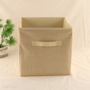 Factory supply non-woven fabric <em>storage</em> <em>basket</em> with handle