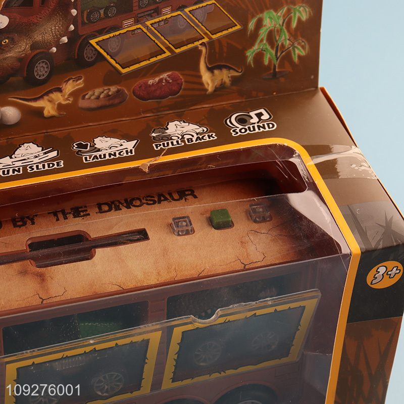 Hot products dinosaur truck transport kit with lights&music