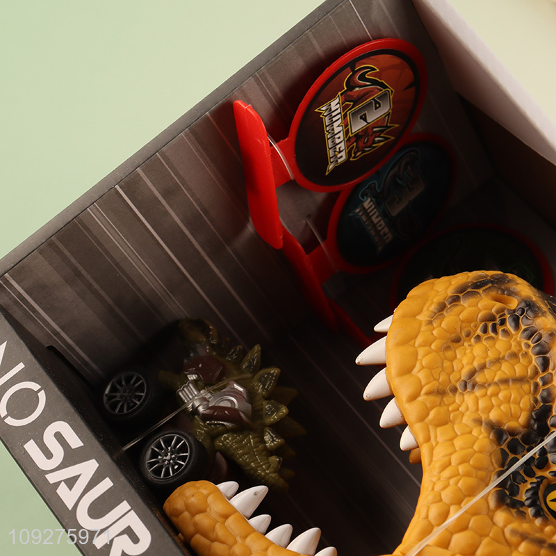 Factory Supply Kids Press Ejection Dinosaur Car Toys