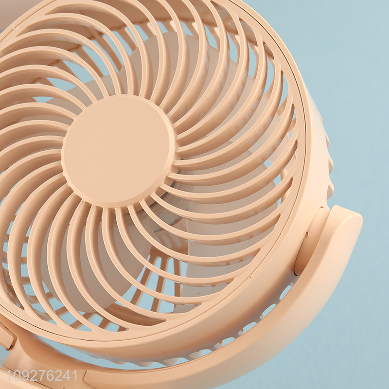 Factory price portable automatic shaking head camping fan