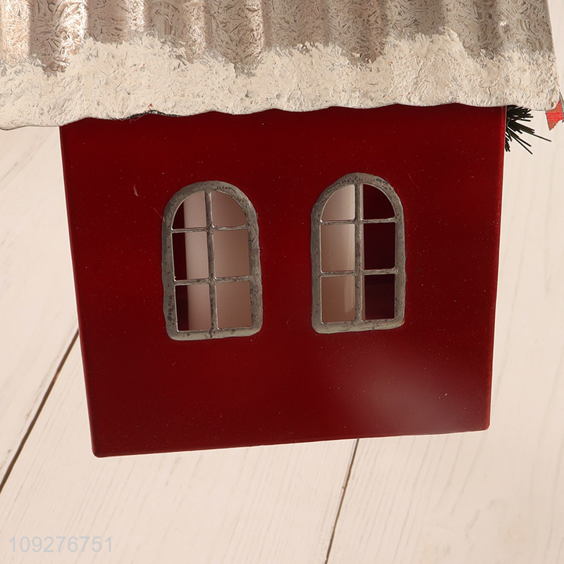 Good sale house shape wooden christmas ornament decoration