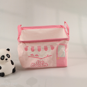 New arrival pink home <em>storage</em> <em>basket</em> <em>storage</em> container with handle
