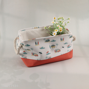 Hot selling polyester <em>storage</em> <em>basket</em> <em>storage</em> container with handle