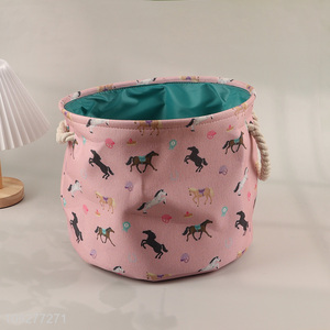 Hot items polyester printed <em>storage</em> <em>basket</em> <em>storage</em> container with handle