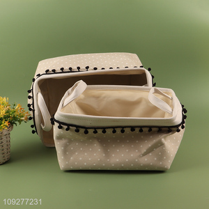 Yiwu market rectangle polyester <em>storage</em> <em>basket</em> <em>storage</em> container
