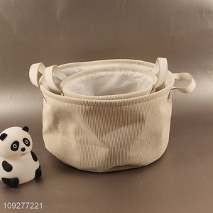 Good sale polyester <em>storage</em> <em>basket</em> <em>storage</em> container with handle
