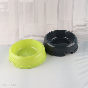Top selling round plastic pet feeder pet <em>bowl</em> wholesale