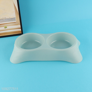 Good selling double <em>bowl</em> plastic pet feeder pet <em>bowl</em>