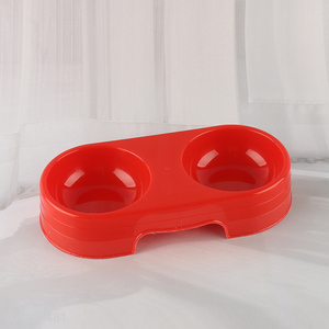 Hot products red plastic pet feeder pet <em>bowl</em> for sale