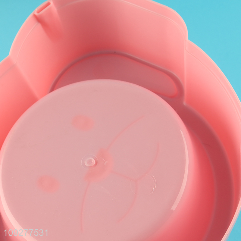 Top products cartoon pink plastic pet feeder pet bowl