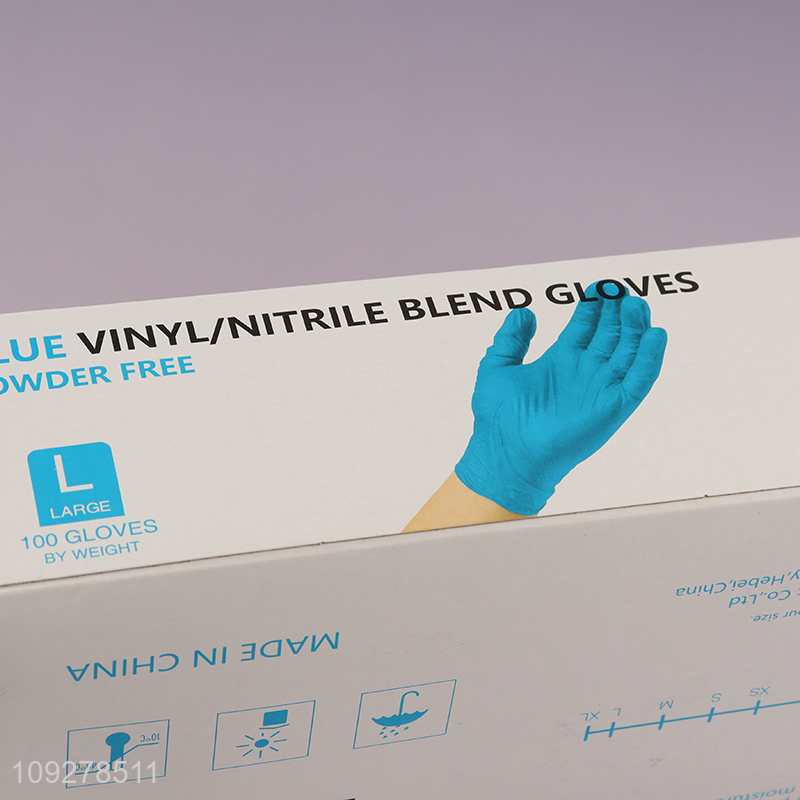 Popular products latex free white vinyl nitrile blend gloves