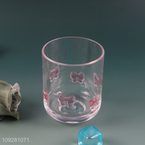 Online wholesale pink bowknot <em>glass</em> water <em>cup</em> drinking <em>cup</em>