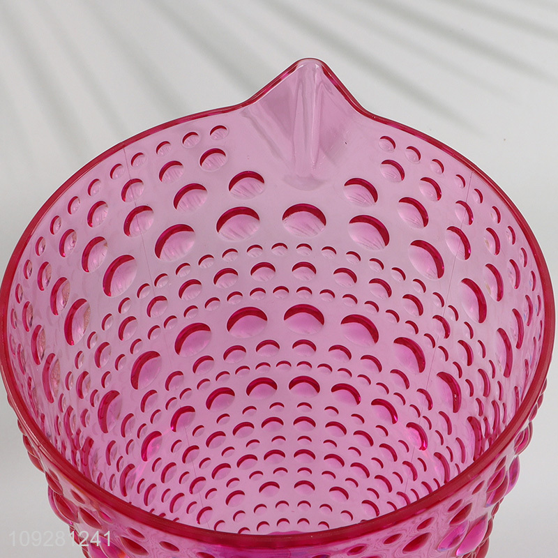 Good selling glass embossed water jug juice jug with handle